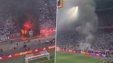 Fire Disaster! Flames Break Out at Johan Cruyff Arena Before Ajax vs Feyenoord Eredivisie Match (Watch Video)