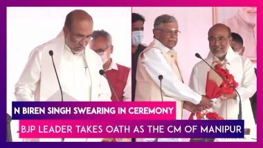 N Biren Singh Swearing In Ceremony: The BJP Leader Takes Oath As The Chief Minister Of Manipur For A Second Term