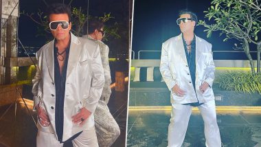 Karan Johar Is All About The Shimmer and Statement White Sunglasses in His Latest Pics (View)