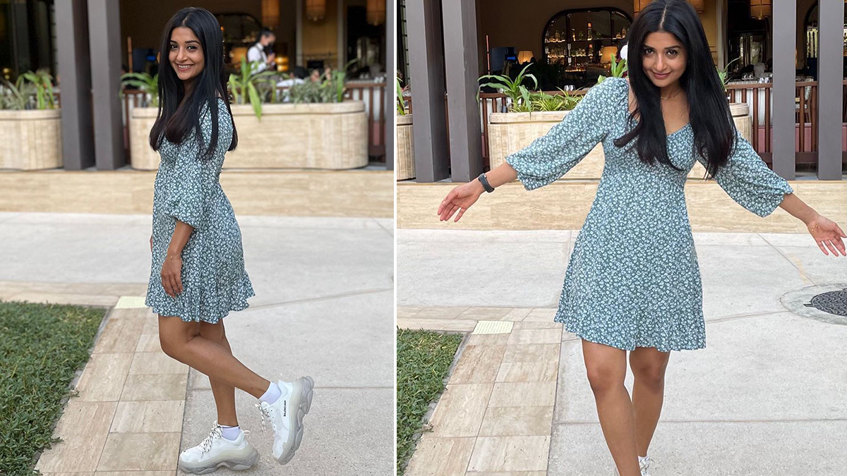 Meera Jasmine Looks Fresh As A Daisy In This Printed Smocked Dress (View  Pics) | ðŸ‘— LatestLY