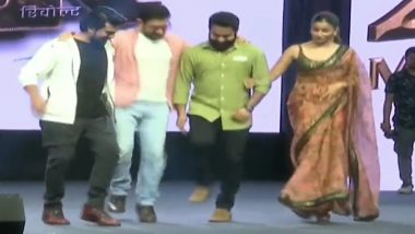 RRR: Aamir Khan Nails The ‘Naatu Naatu’ Hook Step With Ram Charan, Jr NTR, Alia Bhatt During The Film’s Promotions (Watch Video)