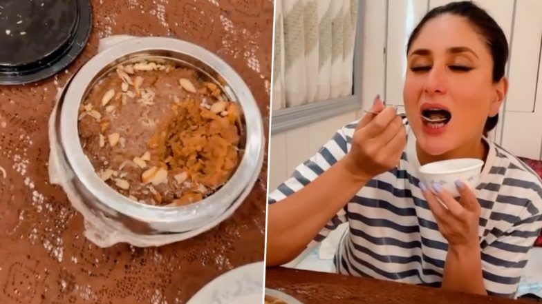 After Biryani, Kareena Kapoor Khan Relishes Halwa and the Dish Looks Mouth-Watering (Watch Video)