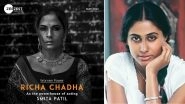 Richa Chadha Pays a Special Tribute to Prateik Babbar&rsquo;s Mother Smita Patil, Actor Reacts (View Pic)
