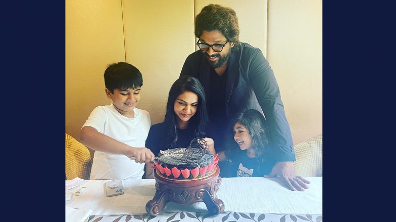 Allu Arjun Celebrates 11 Year of Togetherness With Wifey Sneha Reddy, Shares a Cute Family Picture on Instagram!