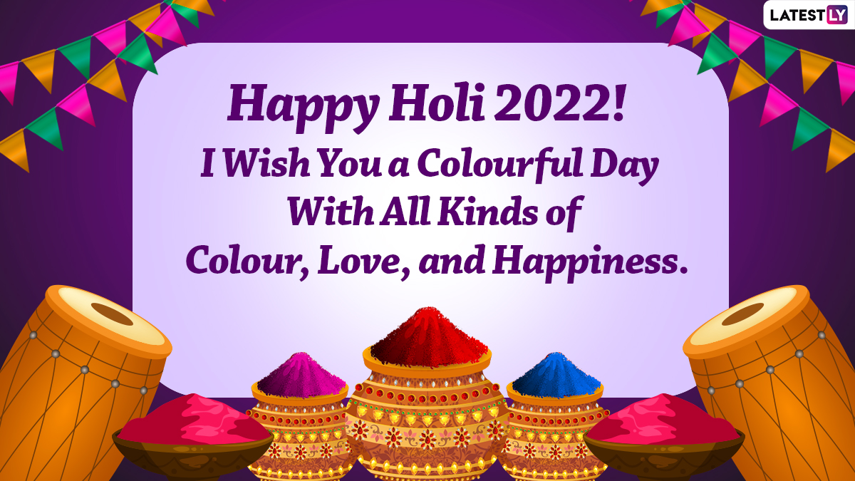 Holi 2022 Greetings & HD Images: Wish Happy Holi With WhatsApp ...