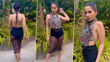 Urfi Javed Goes Bold Again, Shares Video Wearing Silver Chains as a Top With Black Fishnet Skirt (Watch)