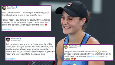 Ashleigh Barty Retires: Tributes Pour In From Tennis Fraternity After Australian Ace Makes Shock Decision To Retire From the Sport