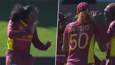 Afy Fletcher Dedicates Wicket To Her Seven-Month-Old Baby During BAN-W vs WI-W Clash At Women's Cricket World Cup (Watch Celebration Video)