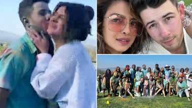 Priyanka Chopra and Nick Jonas Throw a LIT Holi Bash at Their LA Home, Share Glimpses from the Colourful Madness (Watch Video)