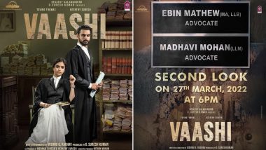 Vaashi: Second Look Of Tovino Thomas As Ebin Mathew And Keerthy Suresh As Madhavi Mohan To Be Out Today!