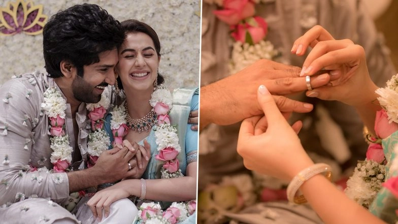 Aadhi Pinisetty Gets Engaged to Girlfriend Nikki Galrani in an Intimate Ceremony, Shares Pictures on Social Media (View Pics)