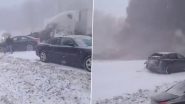 Pennsylvania Snow Squall: About 40 Vehicles Collide And Pile Up on Interstate 81 Highway (Watch Video)