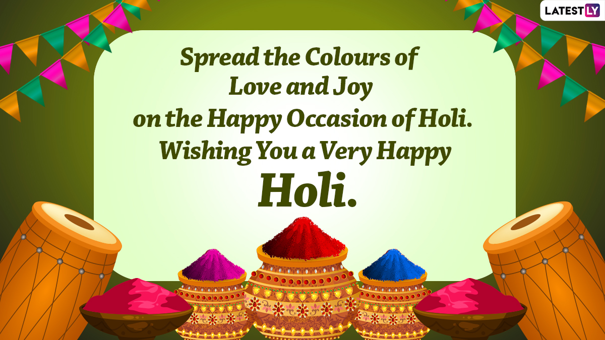 Holi 2022 Wishes & Dhulivandan HD Wallpapers: Joyous Quotes, Holi ...