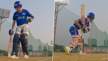 IPL 2022: ‘Baby AB’ Dewald Brevis Hits the Nets for Mumbai Indians Ahead of Debut Season (Watch Video)