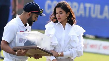 India Vs Sri Lanka: Anushka Sharma Joins Virat Kohli During His 100th Test Felicitation Ceremony (View Pics)