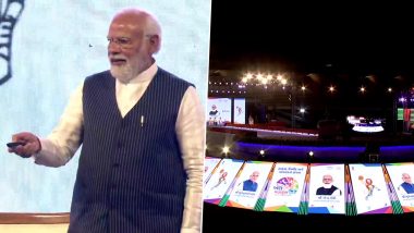 Khel Mahakumbh 2022: PM Narendra Modi Inaugurates 11th Khel Mahakumbh at Sardar Patel Stadium in Ahmedabad (See Pics)
