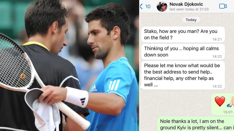 Novak Djokovic Offers Support to Former Ukraine Tennis Player Sergiy Stakhovsky Amidst Invasion of His Country by Russia
