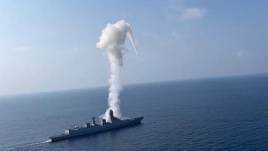 Indian Navy Test Fires Advanced Version of BrahMos Missile (Watch Video)