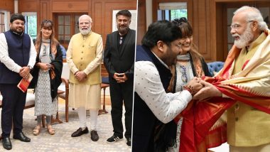 Abhishek Agarwal, Pallavi Joshi, Vivek Ranjan Agnihotri And Team The Kashmir Files Meet PM Narendra Modi