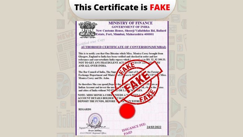 Finance Ministry Asks People To Share Account Details To Receive Funds? Here’s a Fact Check of Fake News Going Viral