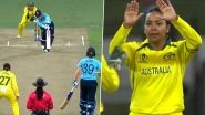 ICC Women&rsquo;s World Cup 2022: Alana King Pays Tribute to Shane Warne With Tammy Beaumont&rsquo;s Dismissal During Australia vs England Match (Watch Video)