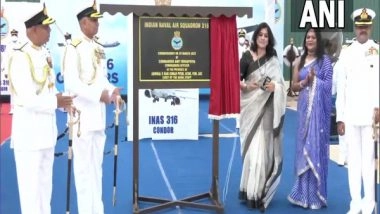 India News | Indian Navy's Second Air Squadron 316 Commissioned at INS Hansa in Goa Today