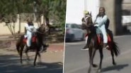 Maharashtra Lab Assistant Shaikh Yusuf Rides Horse 'Jigar' to Work Amid Rising Fuel Prices; Watch Viral Video