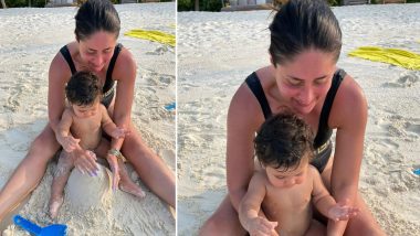 On Holi 2022, Kareena Kapoor Khan Shares A Cute Picture With Son Jeh Building Sandcastle