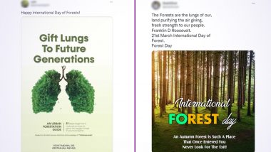 International Day Of Forests 2022: Netizens Share Greetings, Quotes, Sayings, Thoughts And HD Images to Raise Awareness About Importance Of Forests 