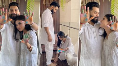 Mouni Roy Shares Beautiful Moments of Her First Holi After Wedding With Hubby Suraj Nambiar! (View Pics)