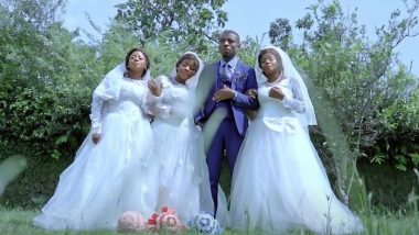 Man With Three Wives! Congolese Groom Ties Knot With Three Sisters On The Same Day As The Triplets Propose Him Simultaneously