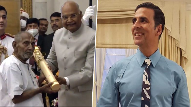 Akshay Kumar Says ‘Mann Khush Hogya’ After Watching ‘126-Year-Old’ Swami Sivananda Receiving Padma Shri (View Post)