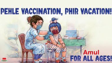 Amul Topical Raises Awareness About The Start Of COVID-19 Vaccination For 12-14 Year-Old Children; Says 'Pehle Vaccination, Phir Vacation'