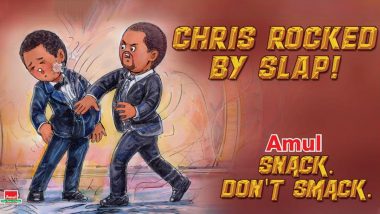 Amul Topical Perfectly Sums up Will Smith-Chris Rock Slapgate at Oscars 2022 Stage (View Pic)