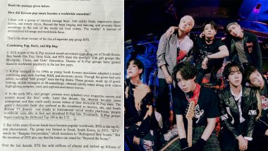 BTS: CBSE Class 9th’s Exam Paper Reportedly Includes Comprehension on K-Pop Band, Leaves Army Elated!