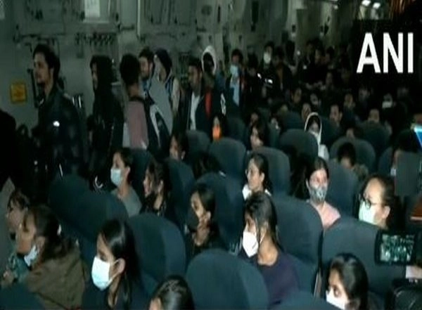 India News | Operation Ganga: IAF's First Evacuation Flight Carrying 200 Indian Nationals Reaches Hindon Airbase