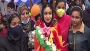 India News | Moscow Wushu Stars Championship: Gold Medalist Sadia Tariq Receives Warm Welcome in Srinagar