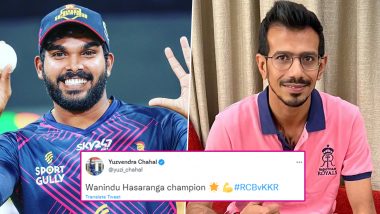 IPL 2022: Yuzvendra Chahal Lauds Wanindu Hasaranga for Splendid Performance in RCB vs KKR Clash (See Tweet)