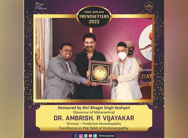 Business News | Dr. Ambrish Vijayakar Gets Conferred with Award of Trendsetter 2022 for His Contribution to Homeopathy