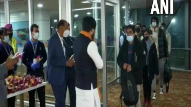 India News | Operation Ganga: Special Flight with 219 Indian Evacuees from Ukraine Reaches Delhi