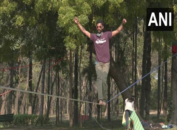 India News | German Embassy Organizes Slacklining Event at Delhi's Red Fort