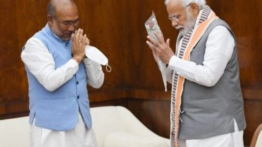India News | N Biren Singh Calls on PM Modi Ahead of Govt Formation in Manipur