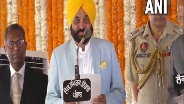 India News | Bhagwant Mann Takes Oath as Punjab CM in Bhagat Singh's Native Village