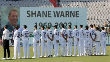 Sports News | Ind Vs SL: Both Teams Wear Black Armbands in Memory of Shane Warne