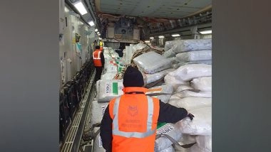 World News | India's Second Tranche of Humanitarian Aid to Ukraine Arrives in Romania by IAF Flight