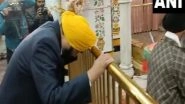 India News | Punjab: Bhagwant Mann Visits Gurdwara, Jalebi Preparation Begins at His Residence Ahead of Counting
