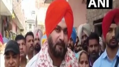 India News | Navjot Sidhu Shows High Spirit Post-poll Verdict, Says His Goal is Punjab's Development