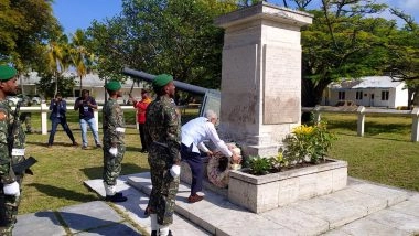 World News | Jaishankar Pays Homage to Indian Soldiers Commemorated at Addu Atoll Memorial in Maldives