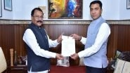 India News | Ahead of Oath, Pramod Sawant Hands over List of Ministers to Goa Governor