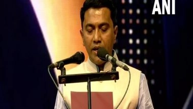 India News | Pramod Sawant Takes Oath as Goa Chief Minister for 2nd Consecutive Term